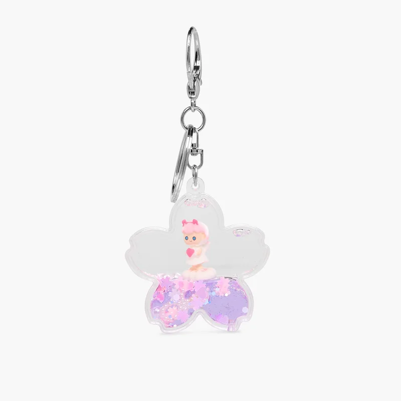 LIFESTYLE Flower Shaped Keyring with Pink Character